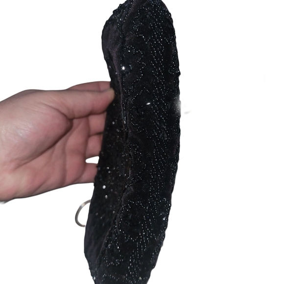 Goldco Vintage Black Beaded Clutch with Chain Strap - Picture 5 of 7